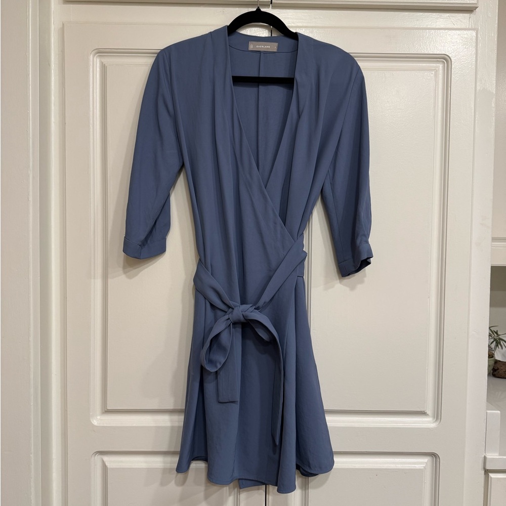 Everlane Go Weave Blue Wrap Dress - Size 2